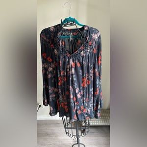 Free People floral tunic top